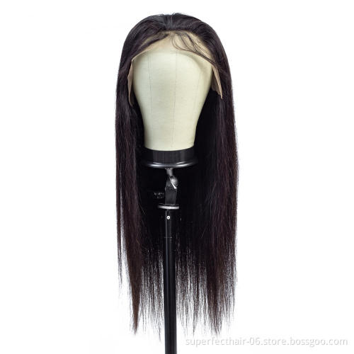 New Arrival Brazilian Human Hair 13*4 Lace Front Wig For Black Women 130% Density Silk Straight Human Hair Lace Wig